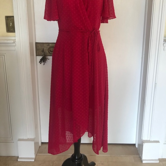 Berry Wrap Dress - Picture 2 of 5